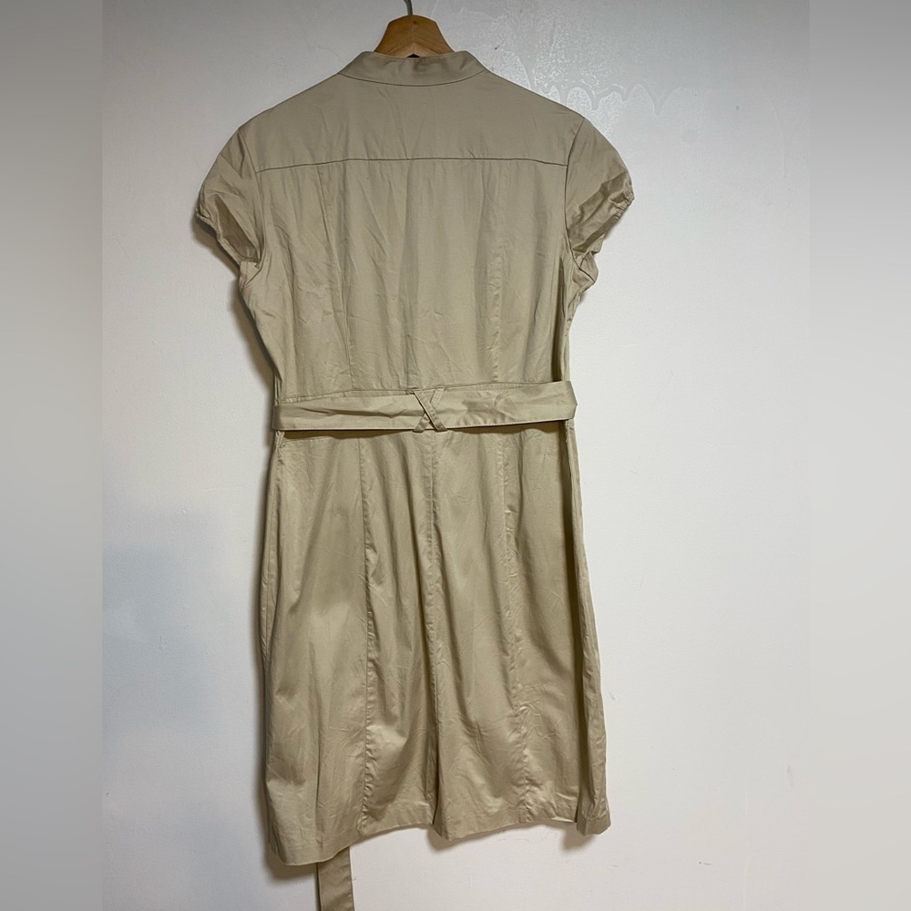 H&M Utility Shirt Dress, Beige, Women’s US 12 - Picture 11 of 12